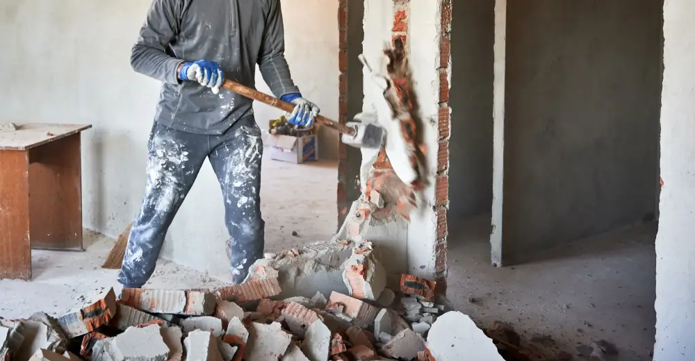 Travaux de démolition près de Vienne